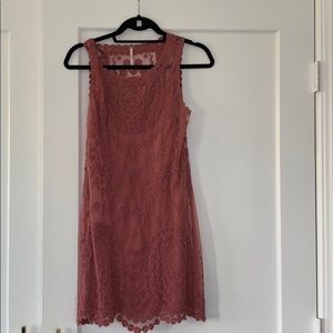 Free People Pink Lace Dress